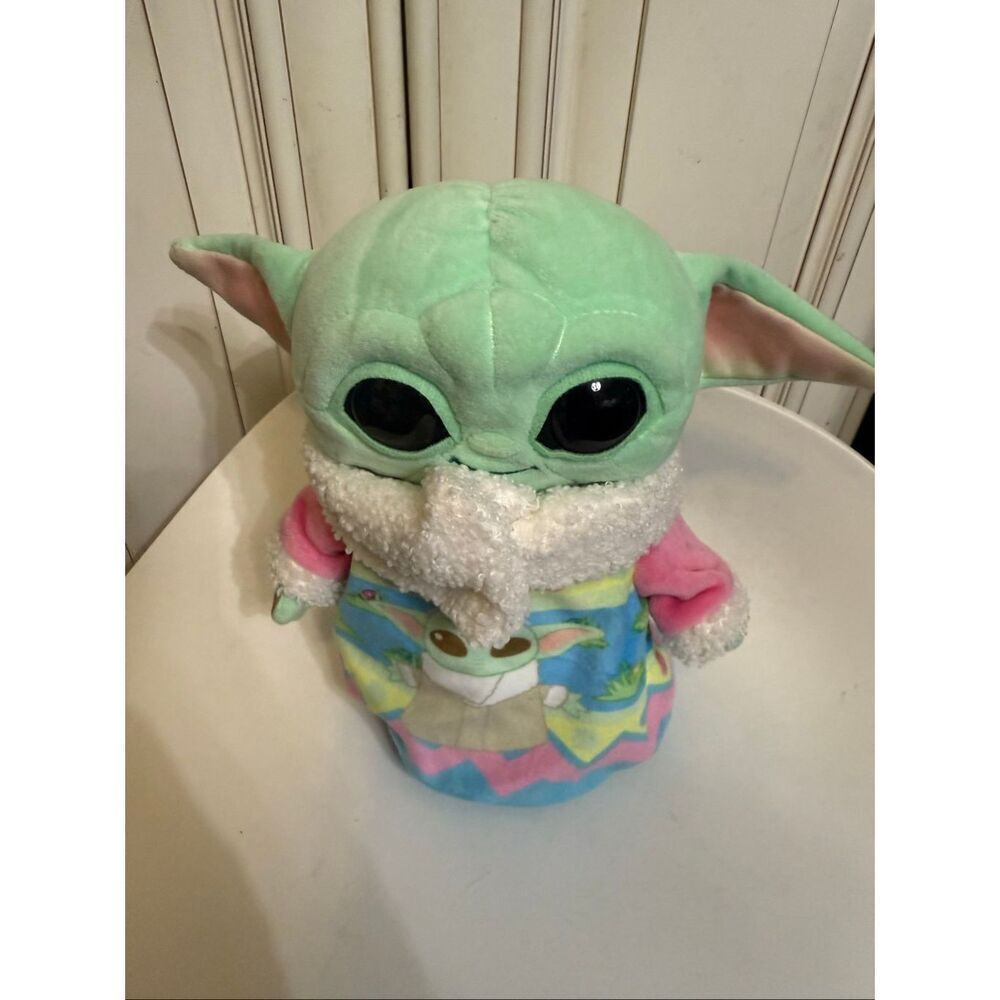 Star Wars The Mandalorian Grogu Easter Plush Toy Baby Yoda Scarf Eggs
